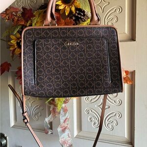 Calvin Klein Tan and Brown Satchel